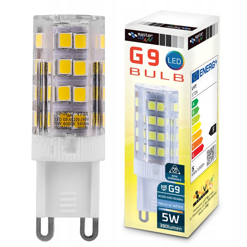 Żarówka LED G9 Vita 5W 4000K neutralna biel szkło przezroczyste MasterLED