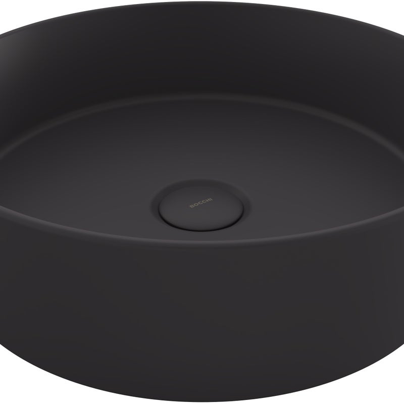 BOCCHI SOTTILE Umywalka nablatowa 38cm Antracyt (Mat)