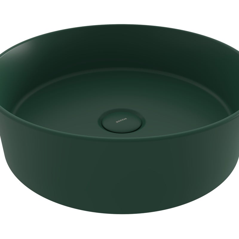 BOCCHI SOTTILE Umywalka nablatowa 38cm Zielona