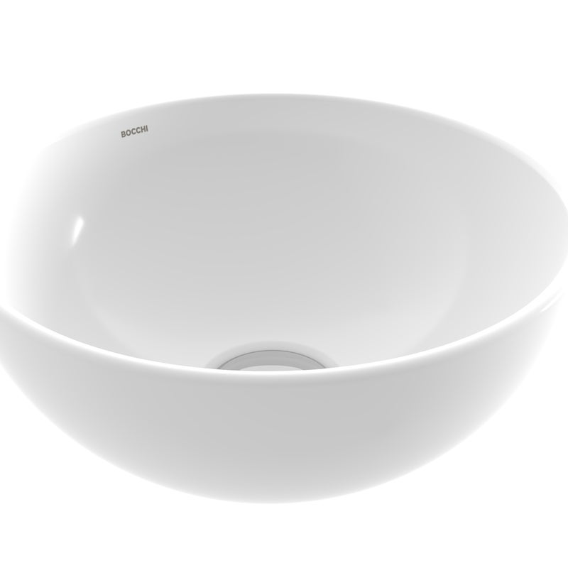 BOCCHI SOTTILE SLIM LINE Umywalka nablatowa okrągła 26cm Biała