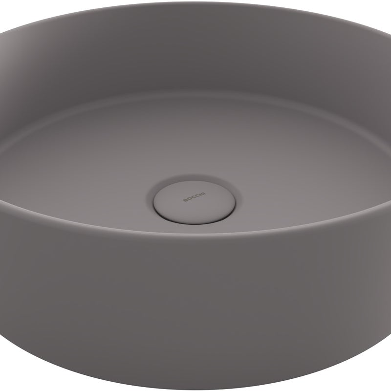 BOCCHI SOTTILE Umywalka nablatowa 38cm Szara (Mat)