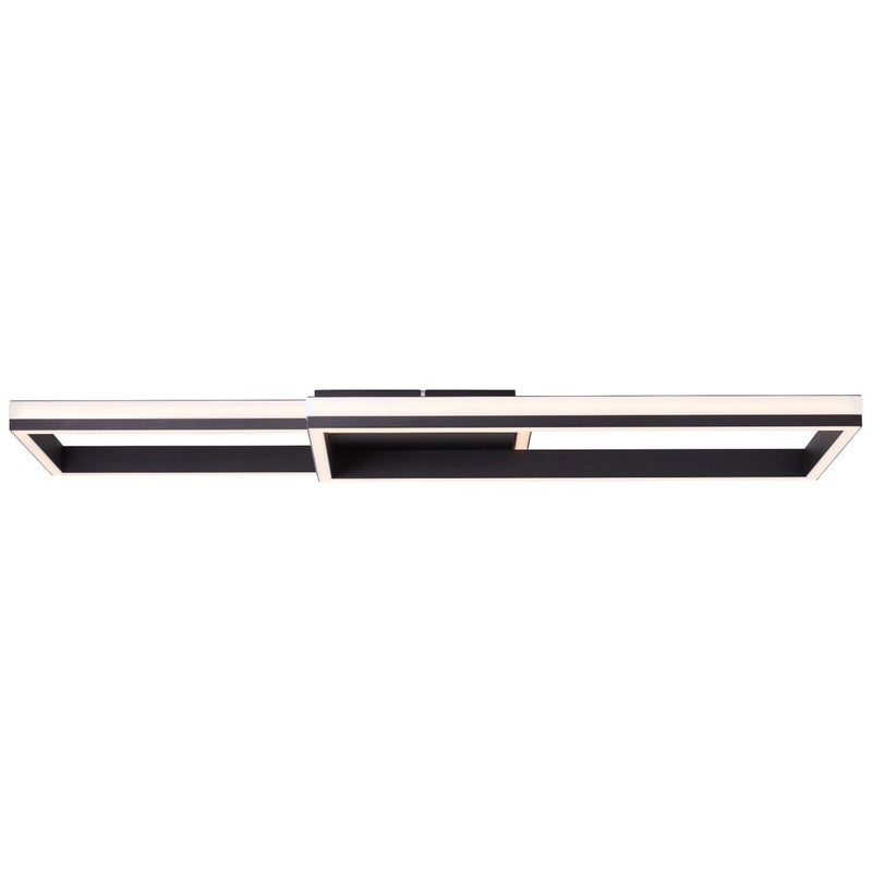 Brilliant Florella LED lampa sufitowa 49cm czarny/biały Metal, tworzywo sztuczne zdalne sterowanie Możliwość ściemniania wewnętrznego za pomocą zinteg