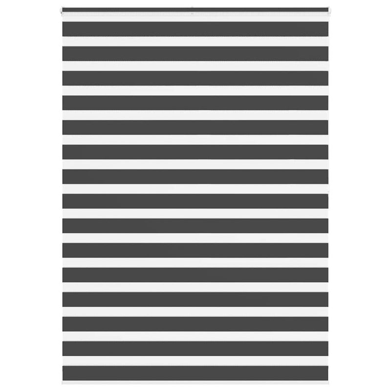 Roleta zebra, czarna, szerokość tkaniny 160,9 cm, poliester vidaXL
