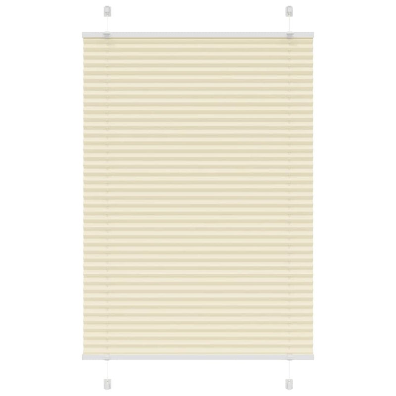 Roleta plisowana kremowa 100x100 cm Szerokość tkaniny 99,4 cm vidaXL