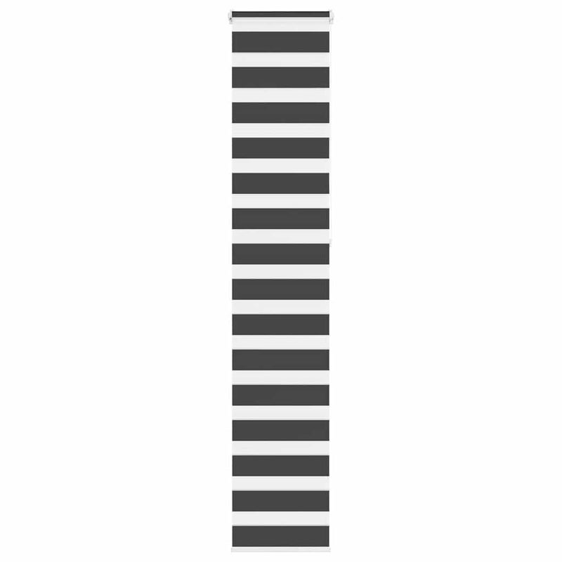 Roleta zebra, czarna, szerokość tkaniny 40,9 cm, poliester vidaXL