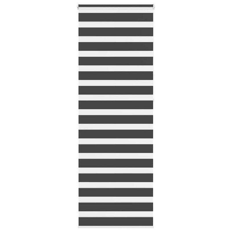 Roleta zebra, czarna, szerokość tkaniny 70,9 cm, poliester vidaXL