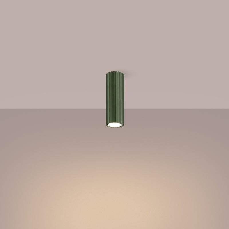 Plafon GLOOW 20 zielony oliwkowy LED 3000K - 6.5x6.5x20cm Sollux