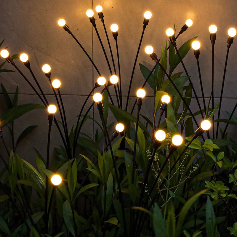 Lampy solarne zewnętrzne (ciepłe białe), 1 sztuka x 10 lamp solarnych LED typu świetlik do ogrodu, na balkon, do dekoracji ogrodu, wodoodporne IP65.