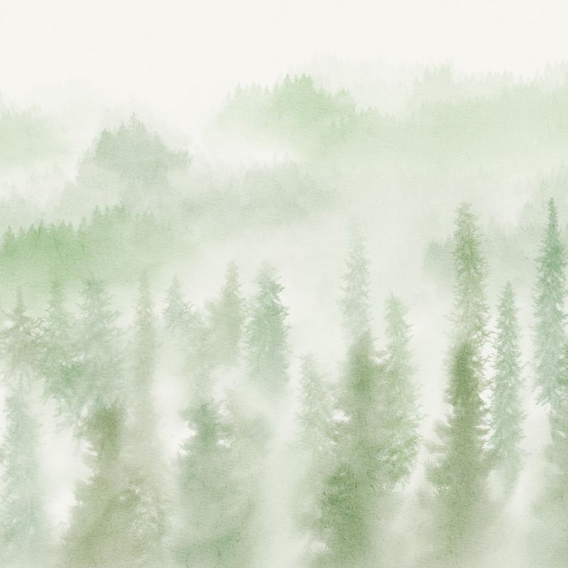 Fototapeta zalesiony krajobraz zielonym - 250 x 350 cm - KOMAR