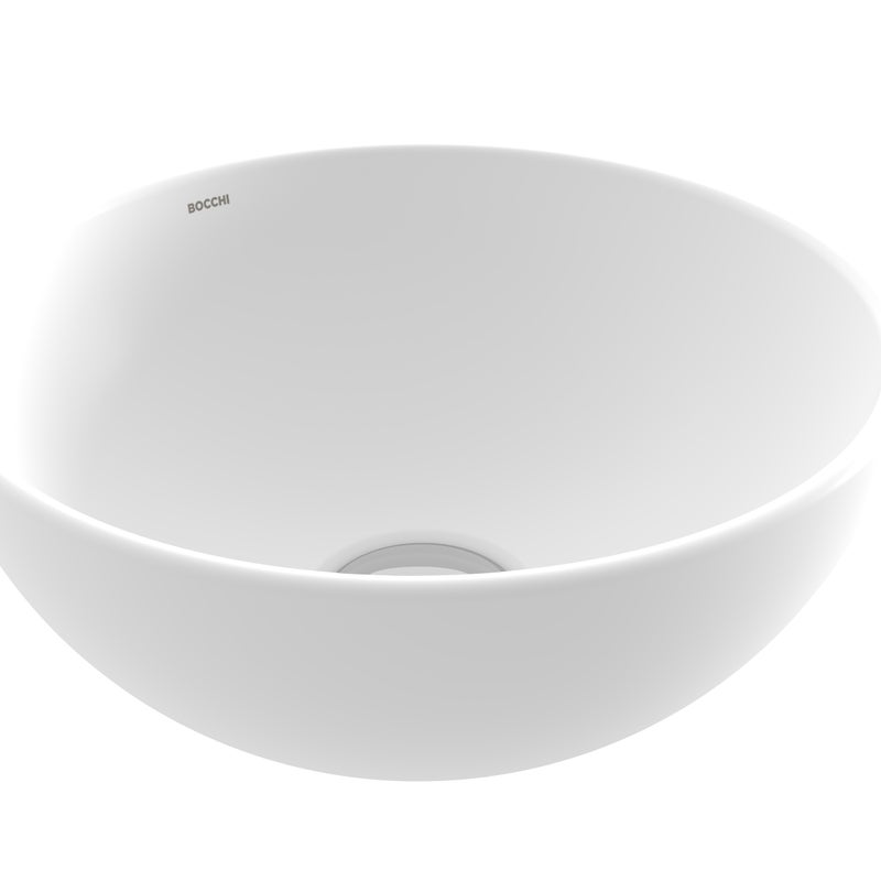 BOCCHI SOTTILE SLIM LINE Umywalka nablatowa okrągła 26cm Biały Mat