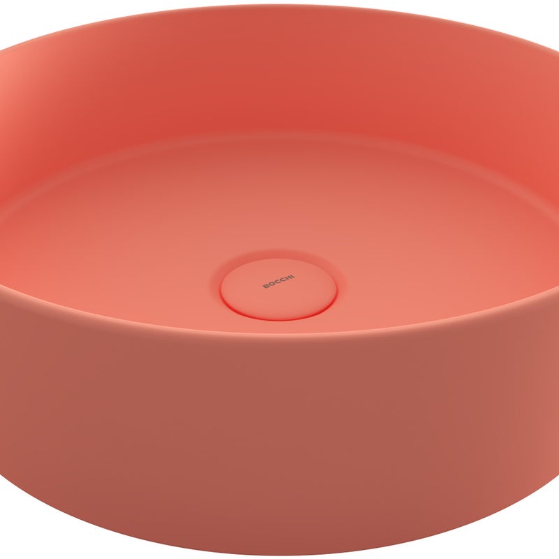 BOCCHI SOTTILE Umywalka nablatowa 38cm Łososiowa (Mat)
