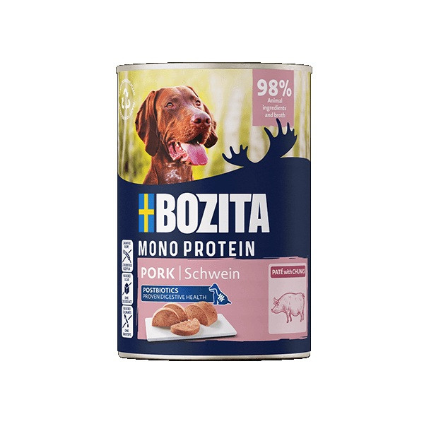 BOZITA Monoprotein Pate Wieprzowina - mokra karma dla psa - 400g
