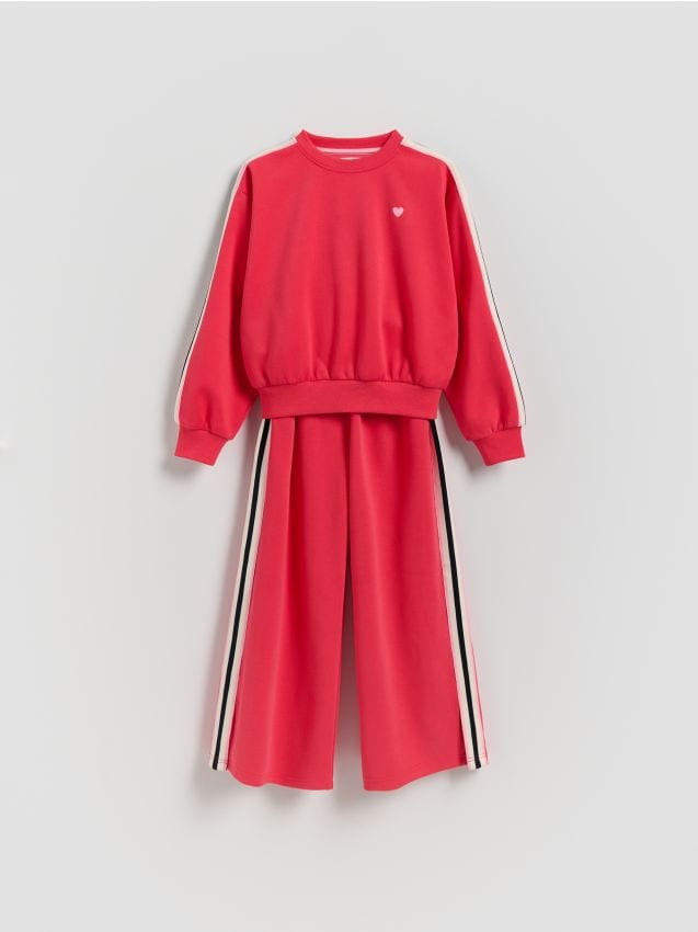 Reserved - Bawełniany komplet - intensywny róż