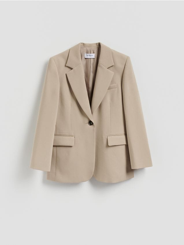 Reserved - Jednorzędowa marynarka - beżowy