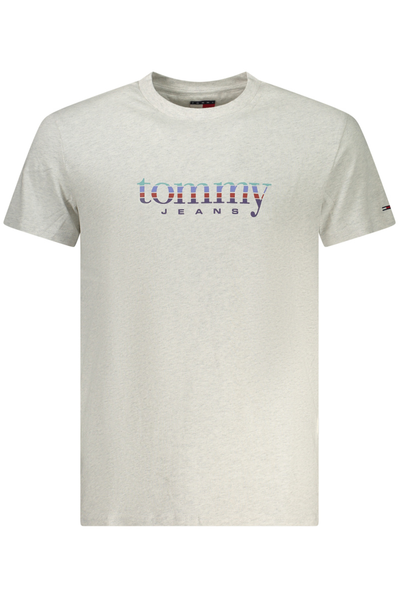 TOMMY HILFIGER MĘSKA KOSZULKA Z KRÓTKIM RĘKAWEM SZARA
