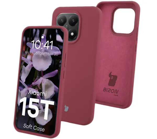 Bizon Soft Case do Xiaomi 15T Ciemnofioletowy