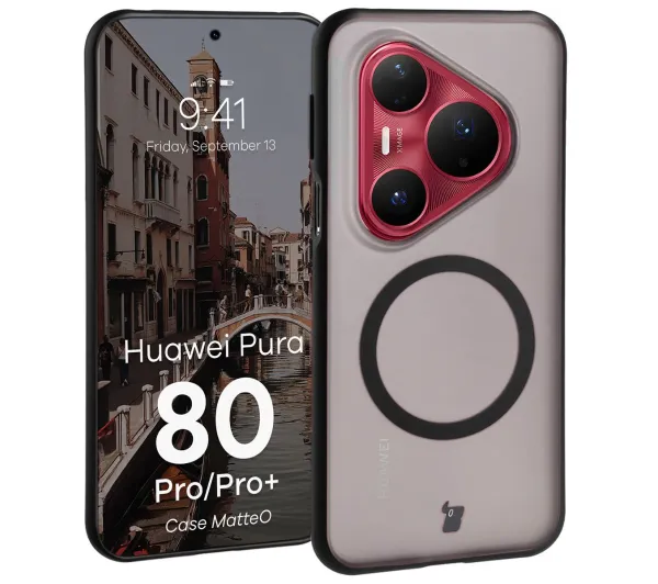 Bizon MatteO do Huawei Pura 80 Pro / Huawei Pura 80 Pro Plus Przydymiony-czarny