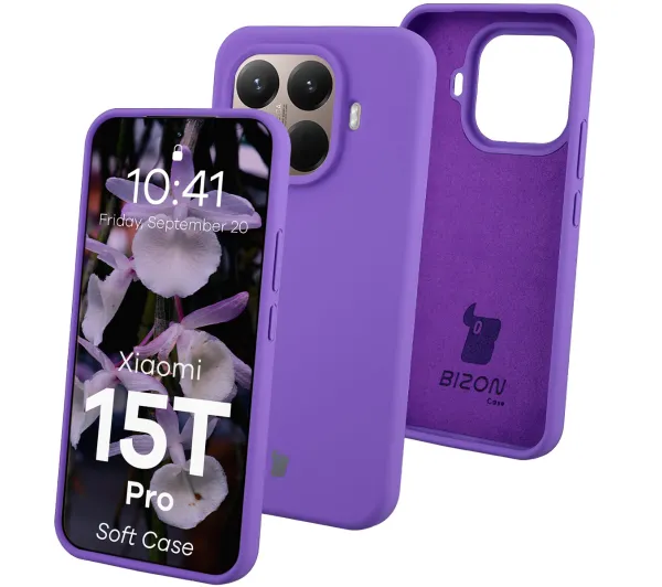 Bizon Soft Case do Xiaomi 15T Pro Fioletowy