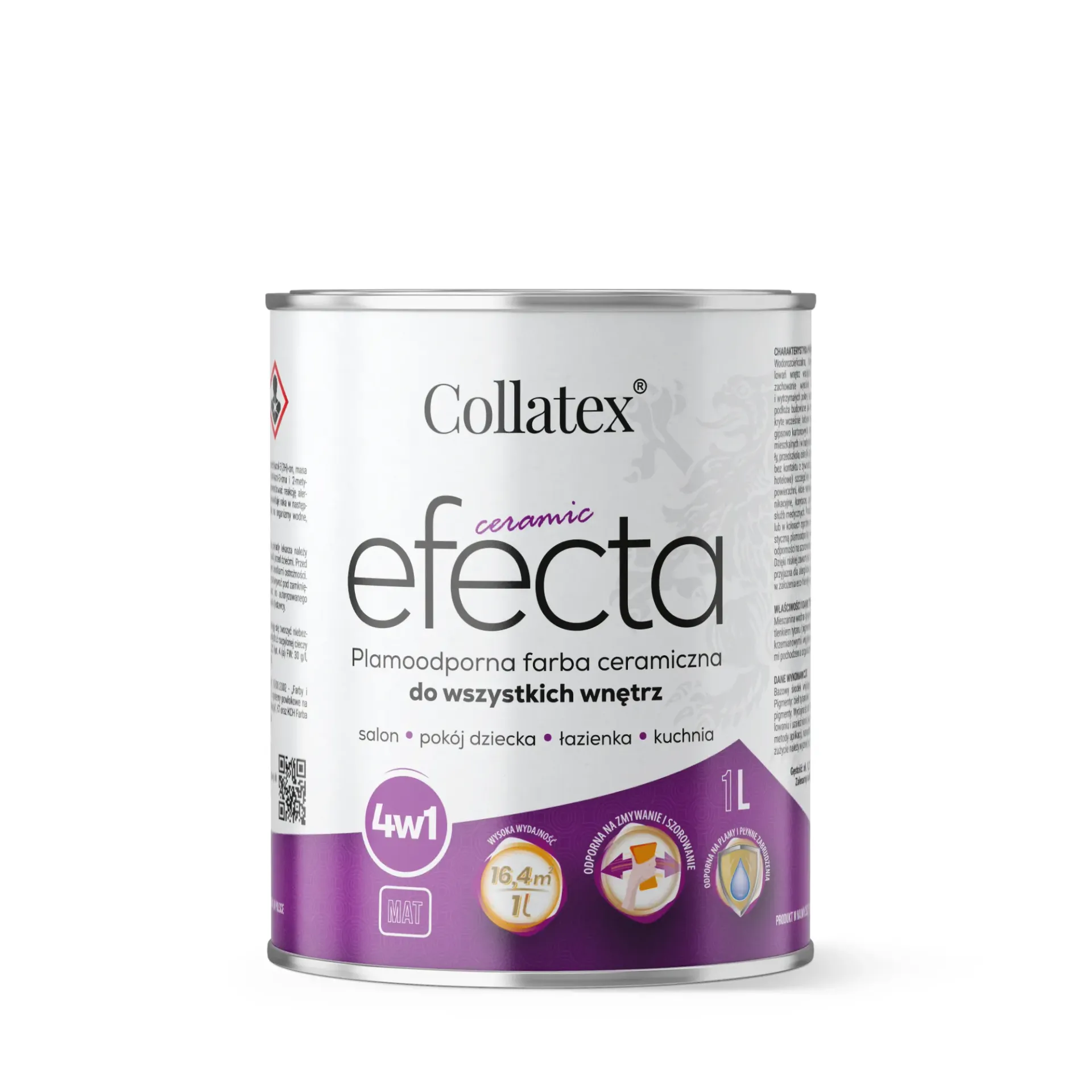 Farba Efecta® Ceramic Mat uniwersalna farba do wszystkich wnętrz (1 L)