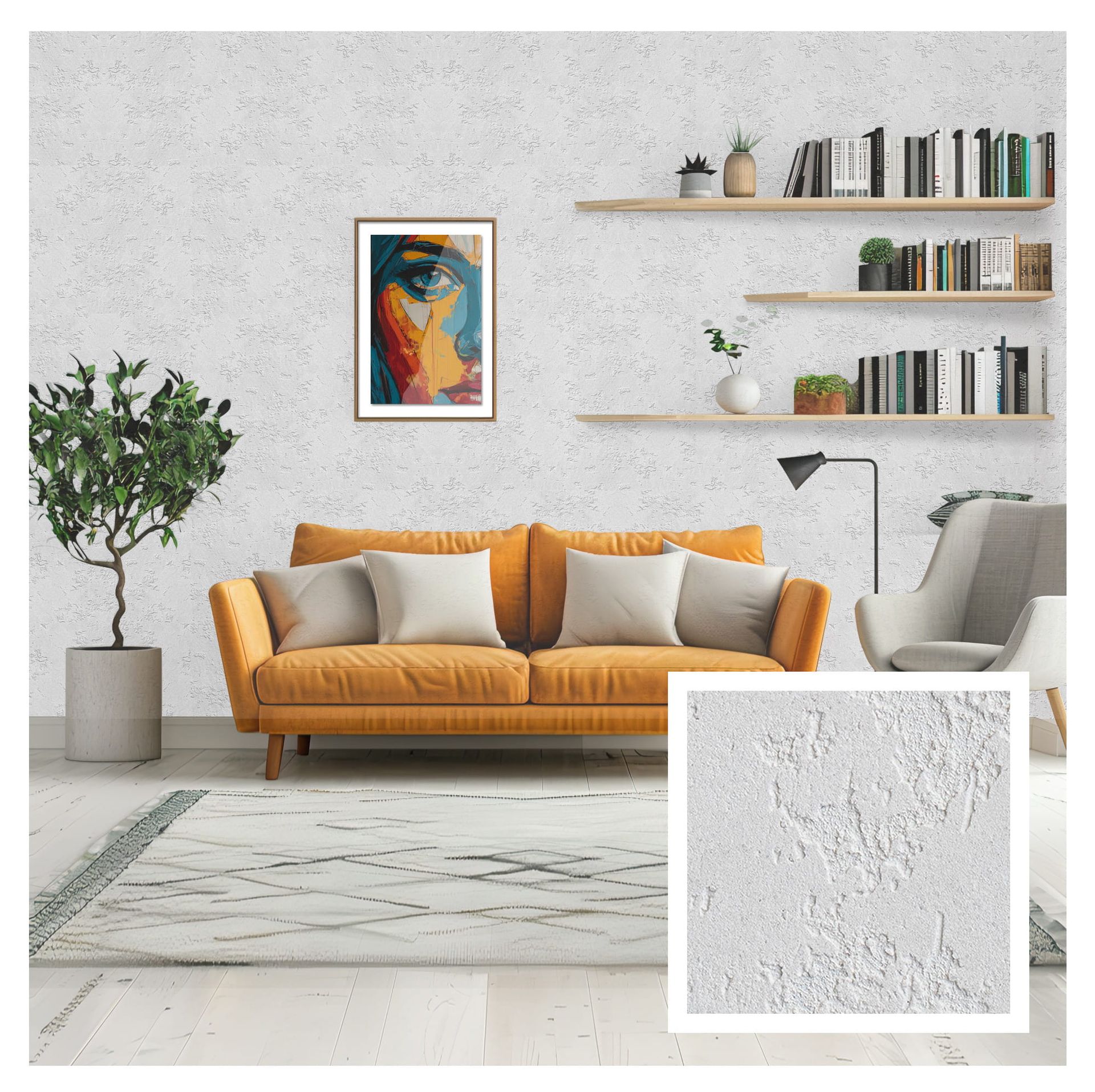 Beton architektoniczny do wnętrz w wiaderku 9 kg na 5 m² (Platyna)