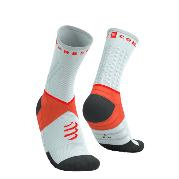 COMPRESSPORT Skarpetki do biegania ULTRA TRAIL SOCKS V2.0 gray violet/tigerlily