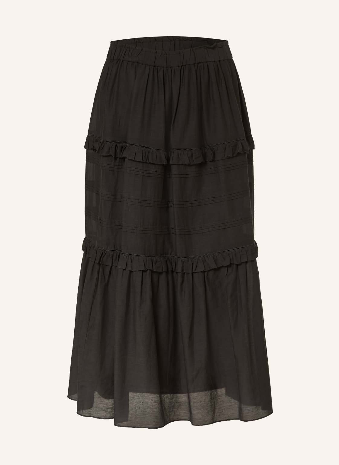 Marant Étoile Spódnica Volodia Z Falbanami schwarz