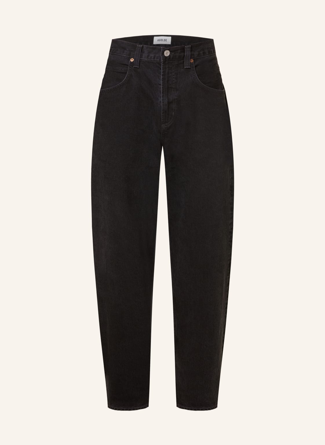 Agolde Dżinsy Fusion Baggy Taper Fit schwarz