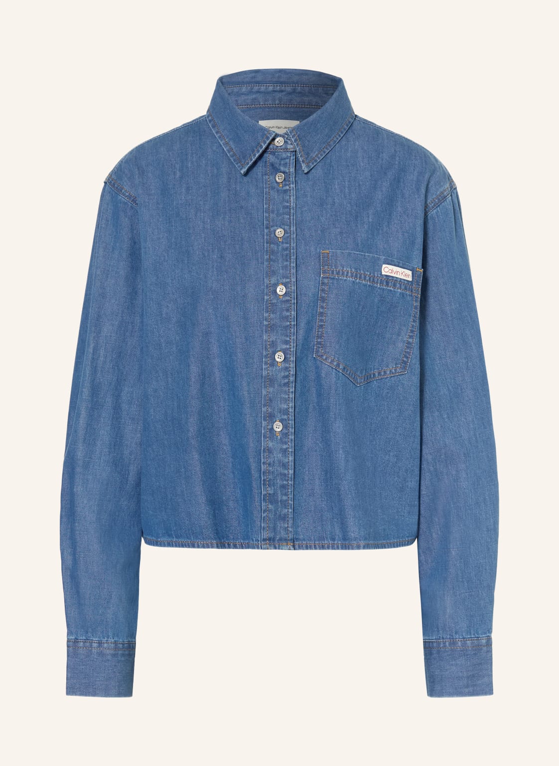 Calvin Klein Jeans Bluzka Koszulowa W Stylu Jeansowym blau