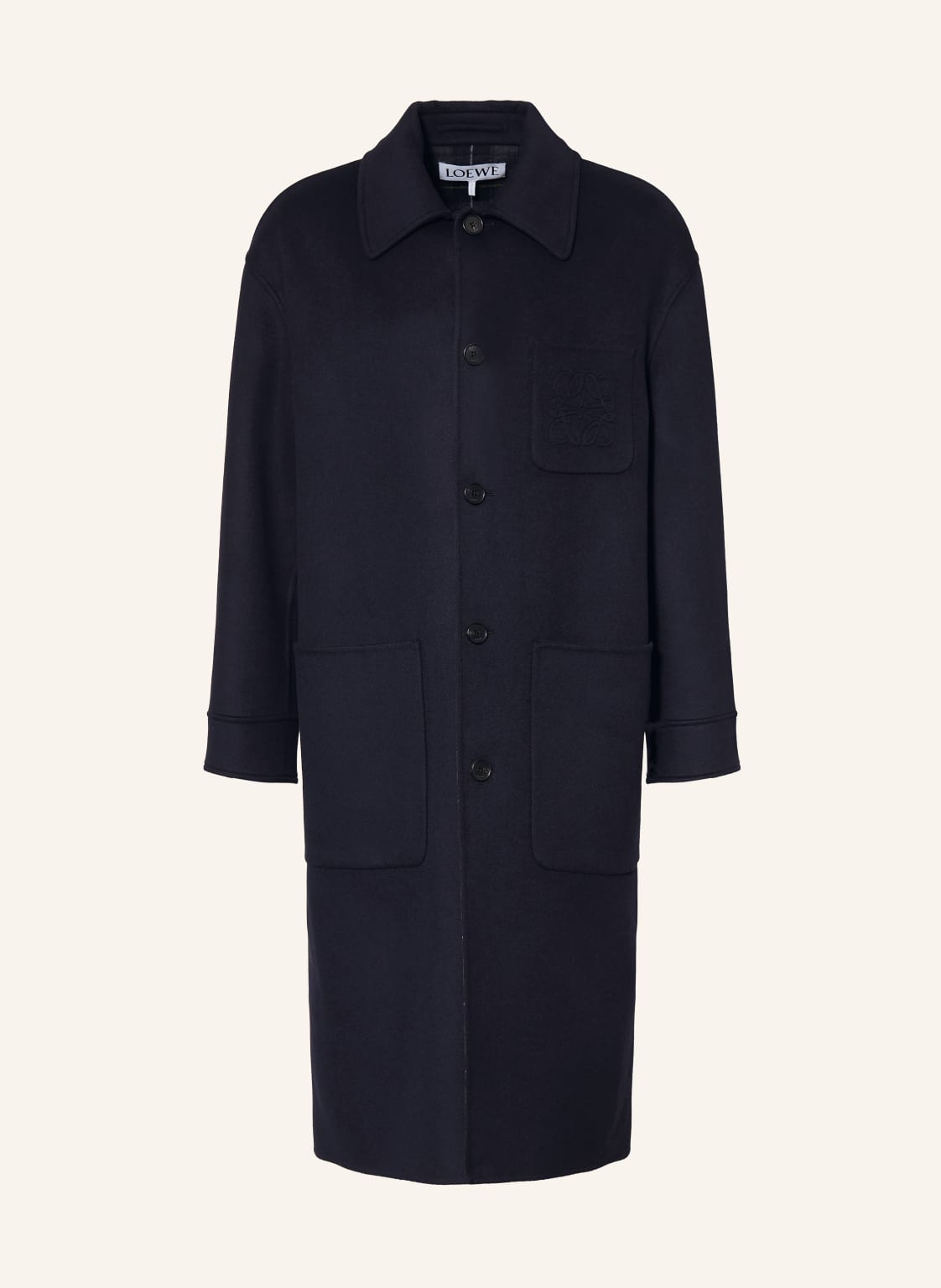 Loewe Płaszcz Wełniany blau