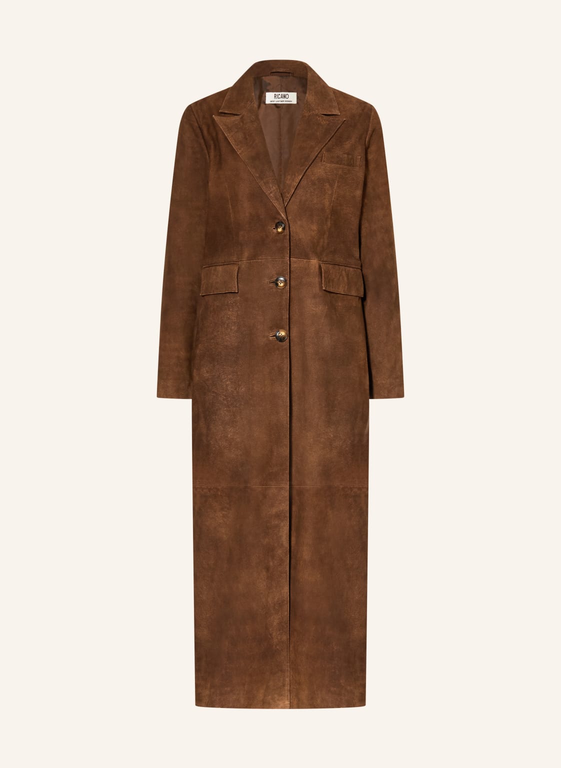 Ricano Płaszcz Skórzany braun