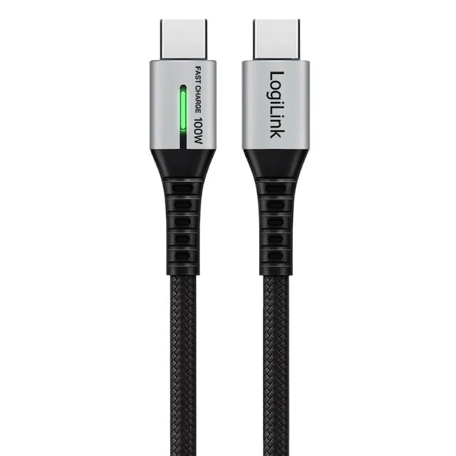 LogiLink USB-C 480 Mb/s, 100W 1.0m w oplocie czarny