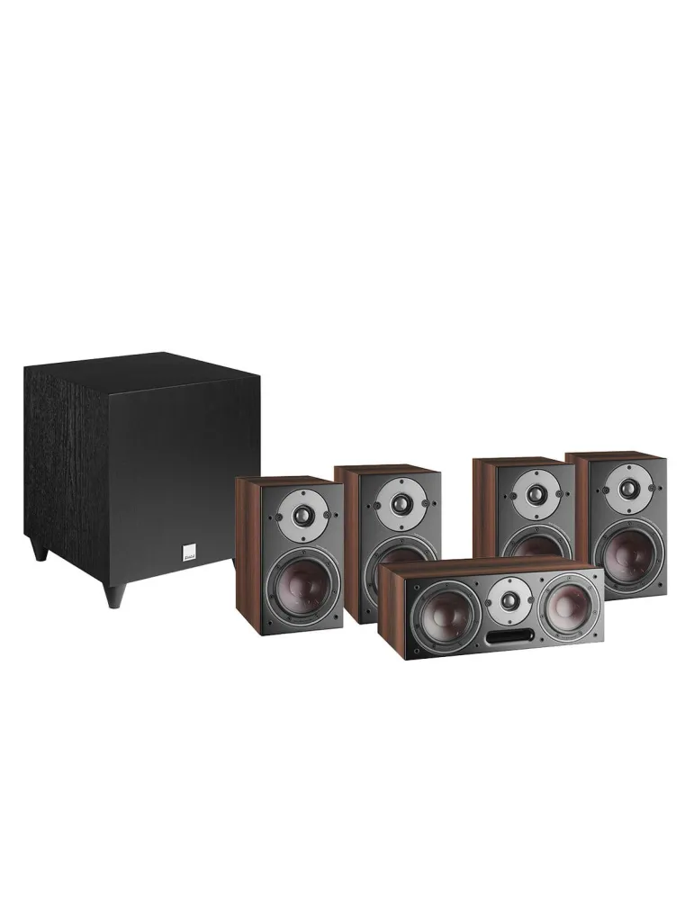 Zestaw Dali Oberon 1/1/Vokal/C8D — Kino domowe 5.1 z subwooferem, Kolor: Walnut