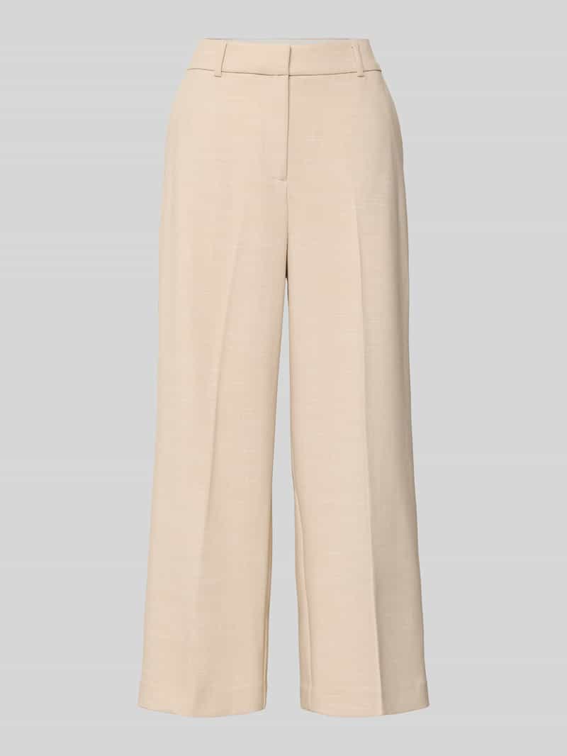 Spodnie materiałowe w kant o kroju relaxed fit z dodatkiem wiskozy