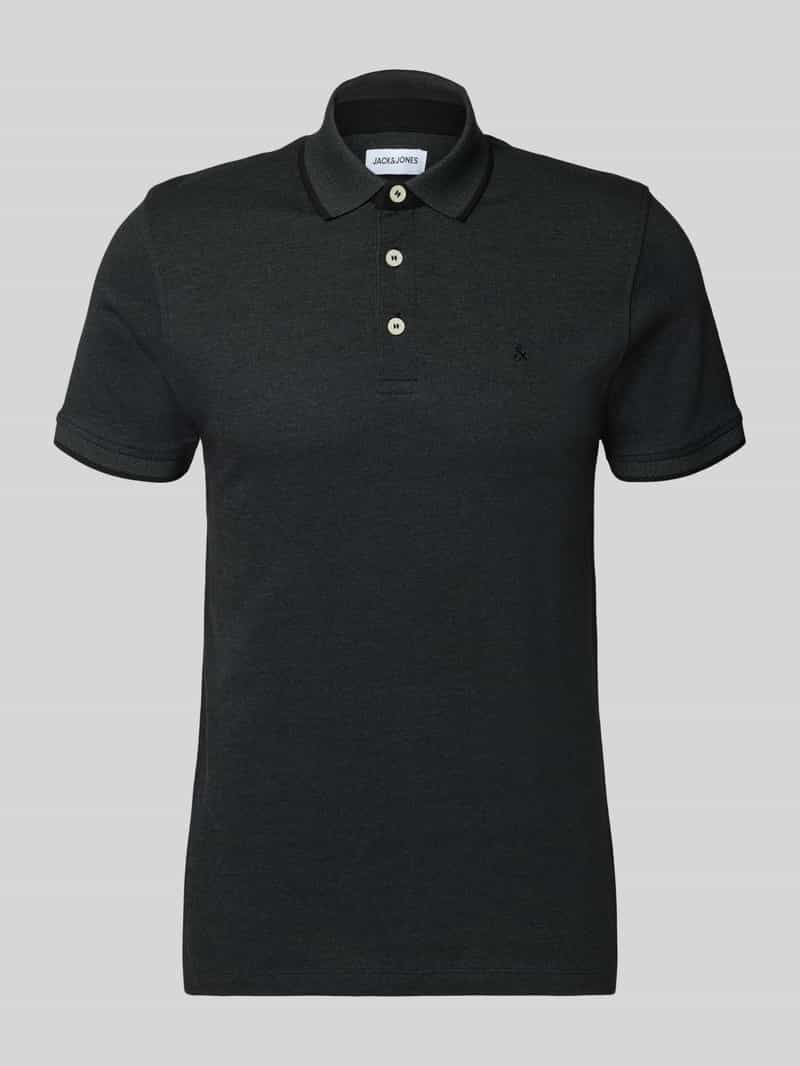 Koszulka polo o kroju slim fit z dodatkiem wiskozy model ‘Paulos’