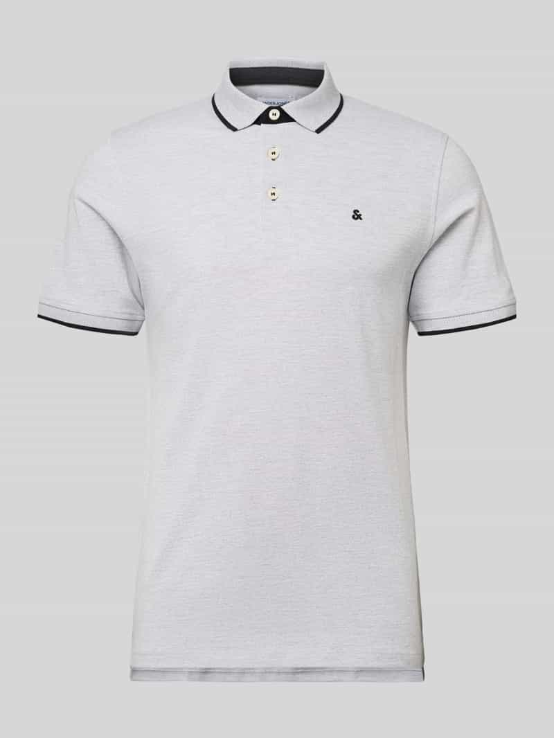 Koszulka polo o kroju slim fit z dodatkiem wiskozy model ‘Paulos’