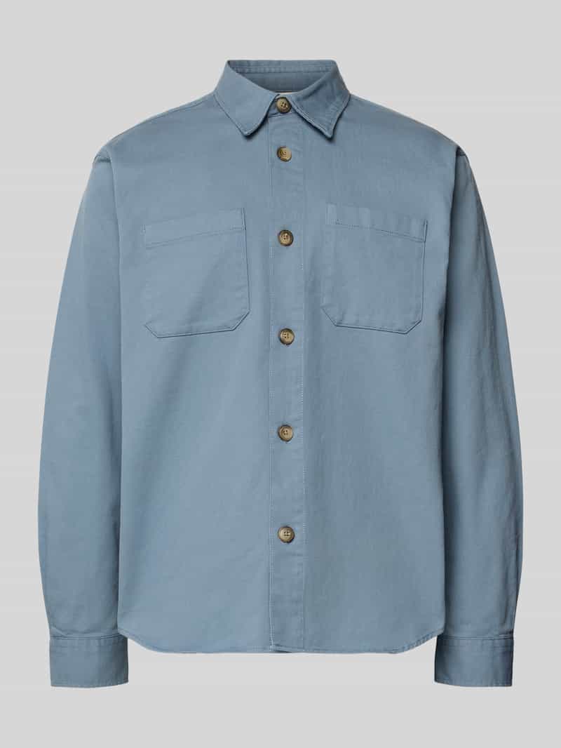 Kurtka koszulowa o kroju regular fit z mieszanki bawełny ekologicznej model ‘TRAVIS’