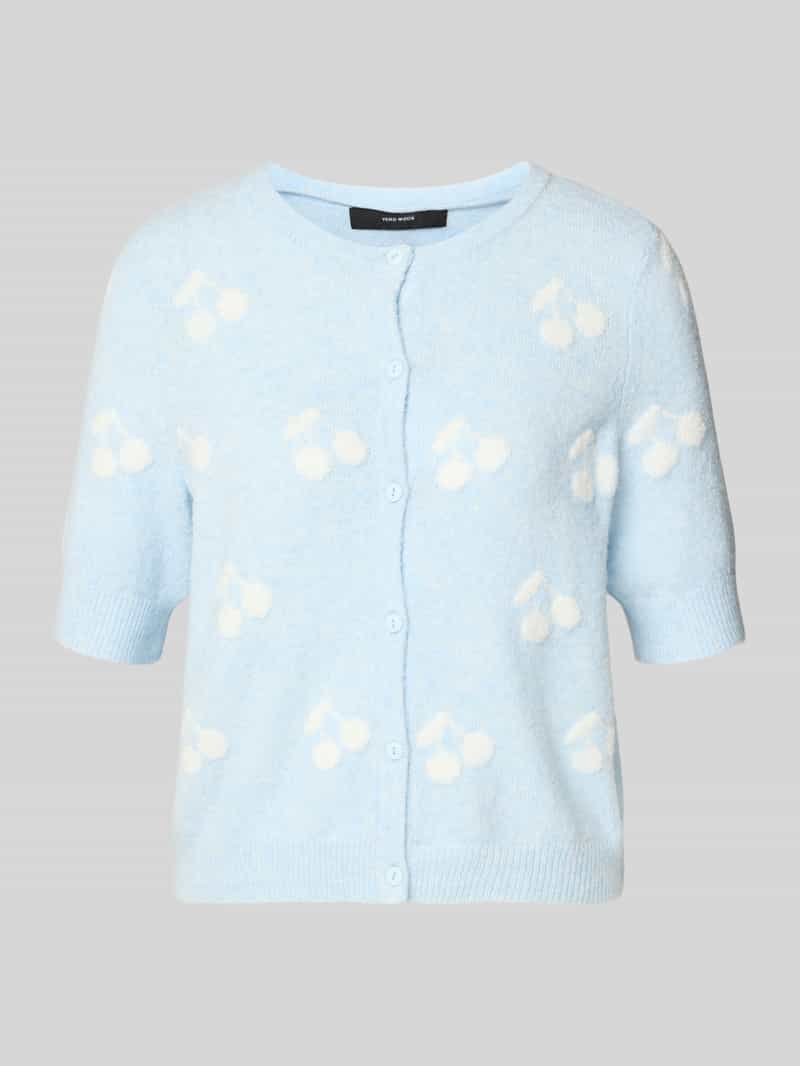 Kurtka z dzianiny o kroju slim fit ze wstawkami model ‘DOFFY INTARSIA’