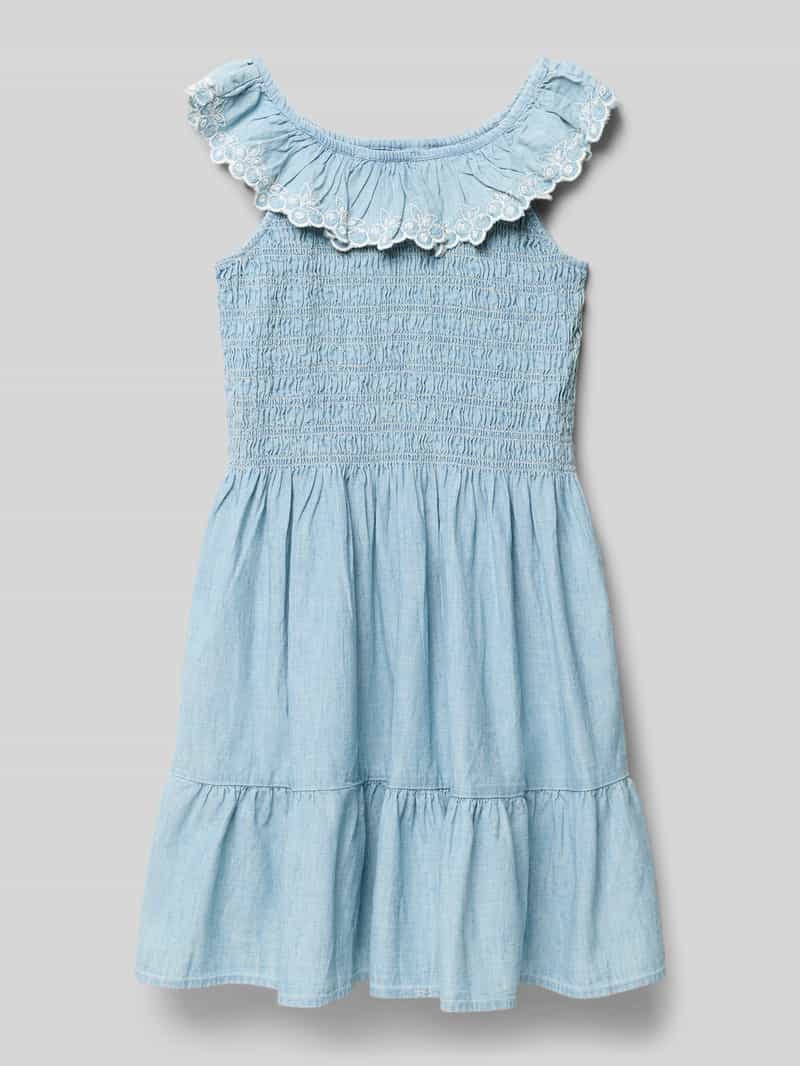 Sukienka jeansowa rozkloszowana z czystej bawełny