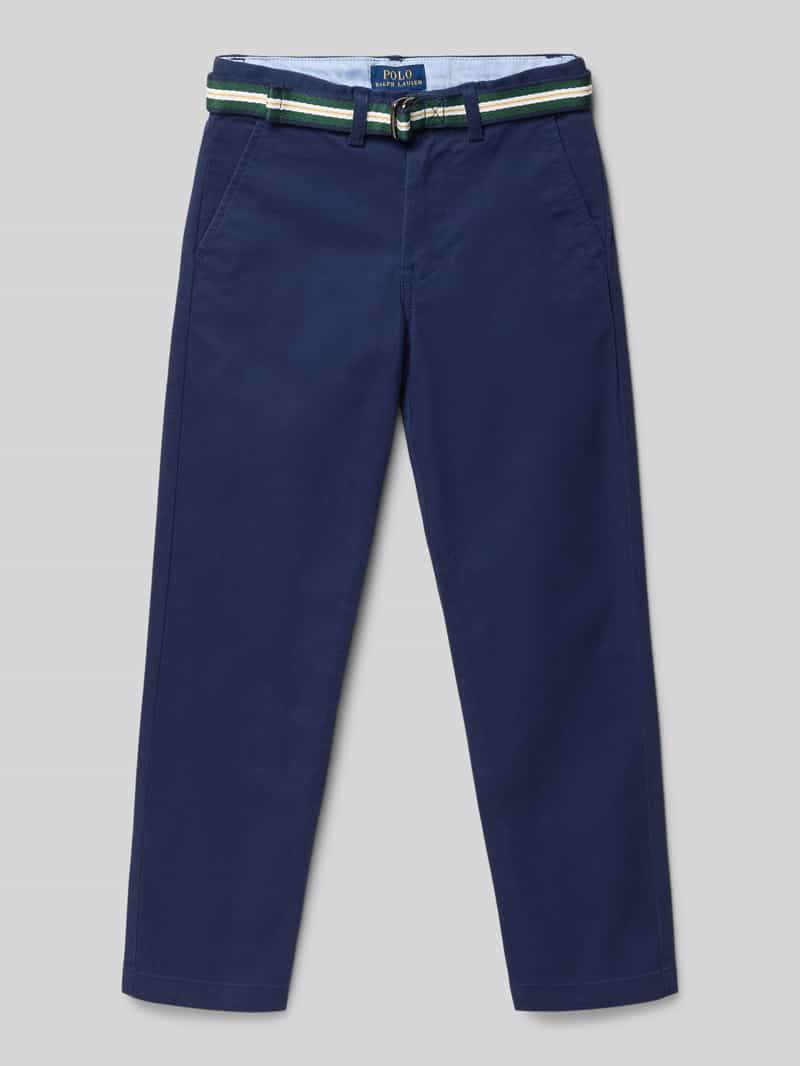 Chinosy z prostą nogawką z mieszanki bawełny