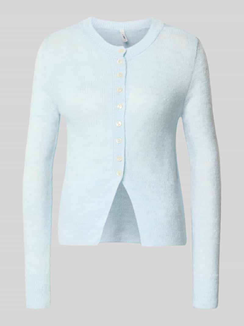 Kurtka z dzianiny o kroju regular fit z jednorzędową listwą guzikową model ‘ELLA’