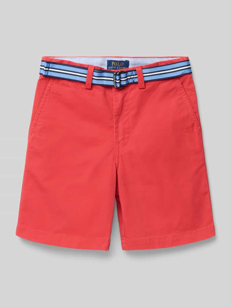 Bermudy o kroju regular fit z mieszanki bawełny model ‘BEDFORD’