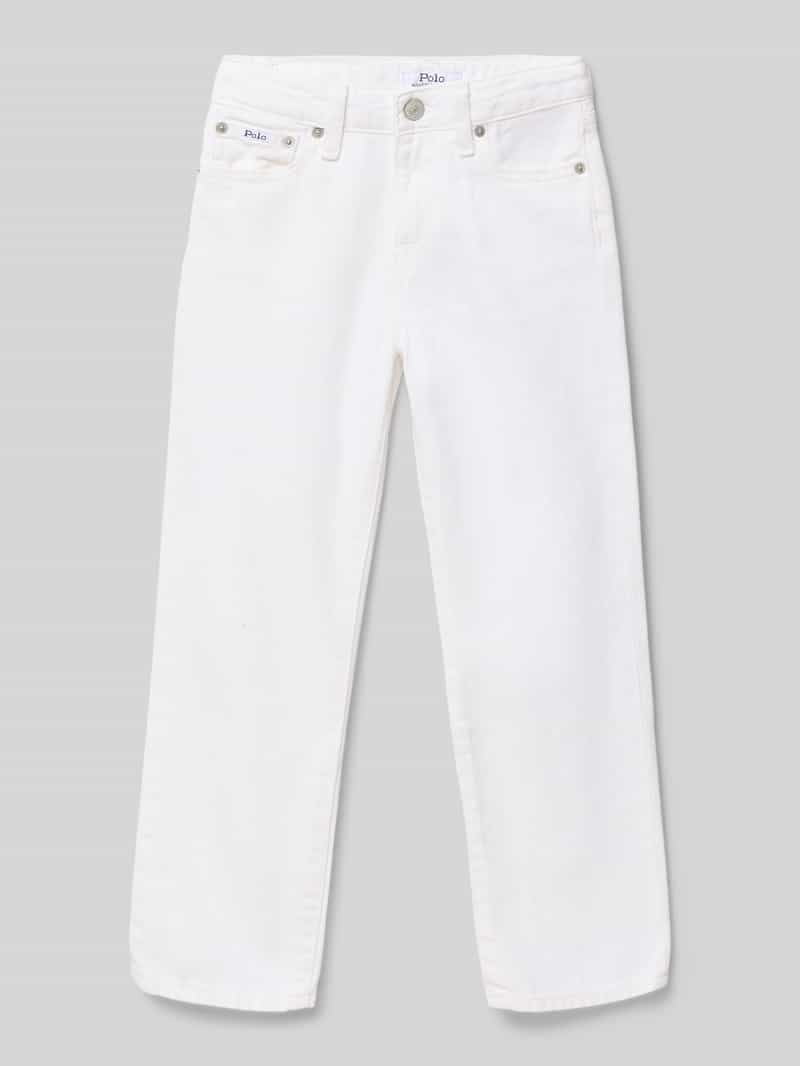 Jeansy o kroju straight fit z czystej bawełny