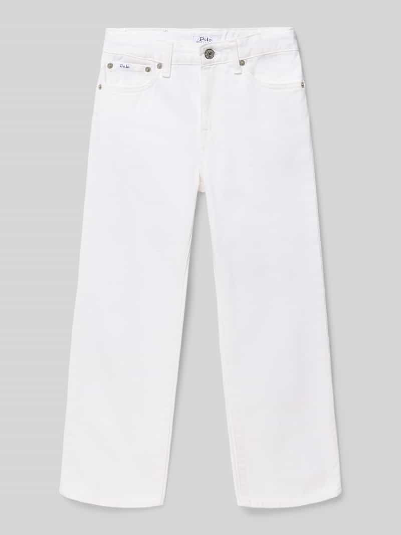 Jeansy o kroju straight fit z czystej bawełny