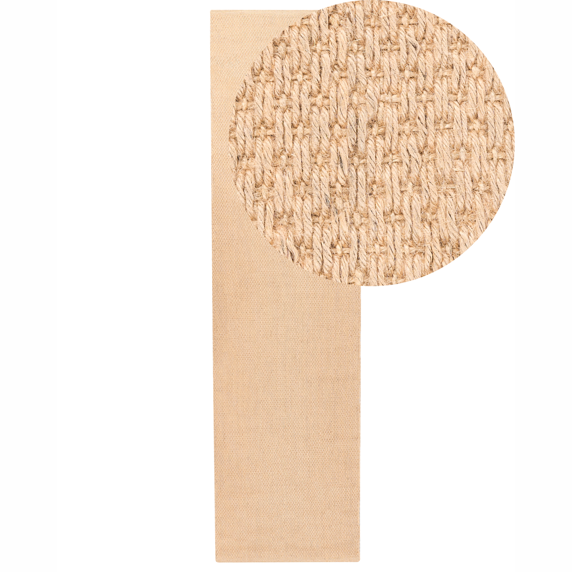 Dywan NANDED Beżowy 80 x 300 cm Juta