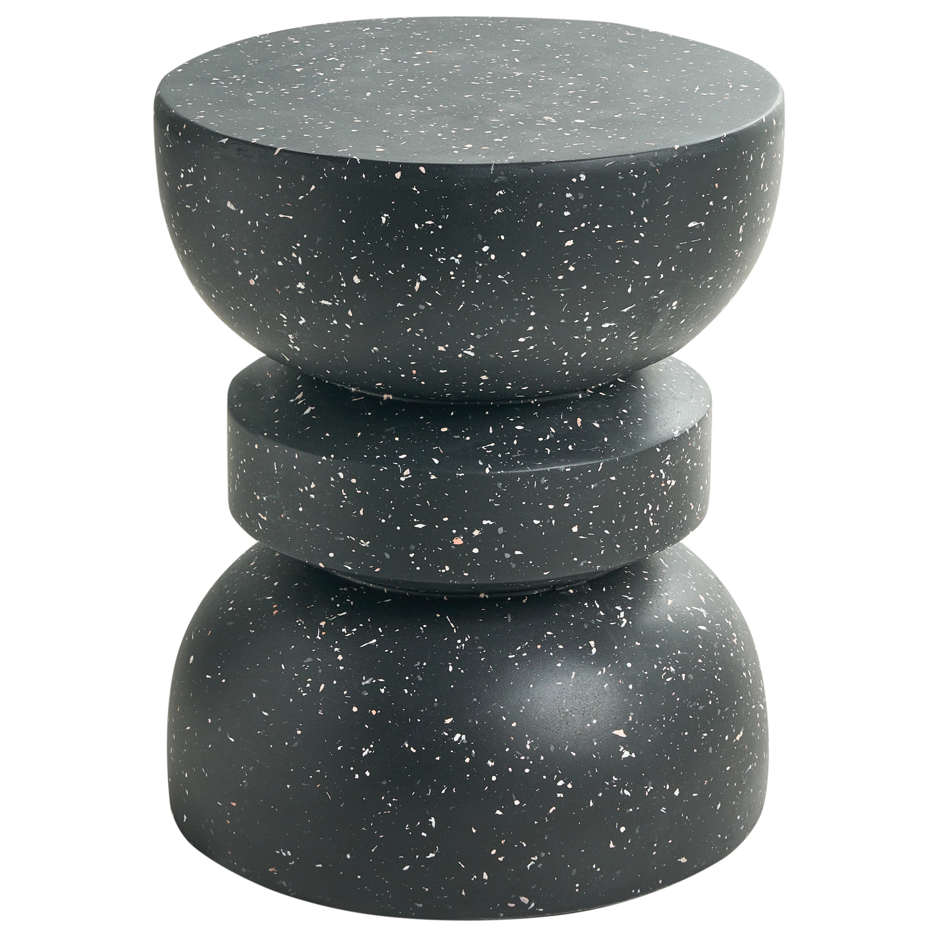 Stolik pomocniczy FALIRO Czarne lastryko