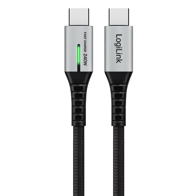 LogiLink USB-C 20 Gb/s, 240W 2.0m w oplocie czarny