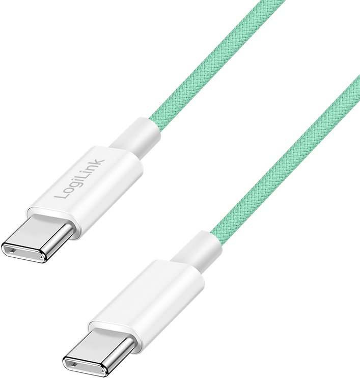 LogiLink USB-C 0.5m w nylonowym oplocie zielony