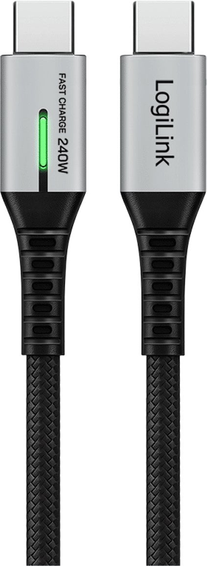 LogiLink USB-C 20 Gb/s, 240W 0.5m w oplocie czarny