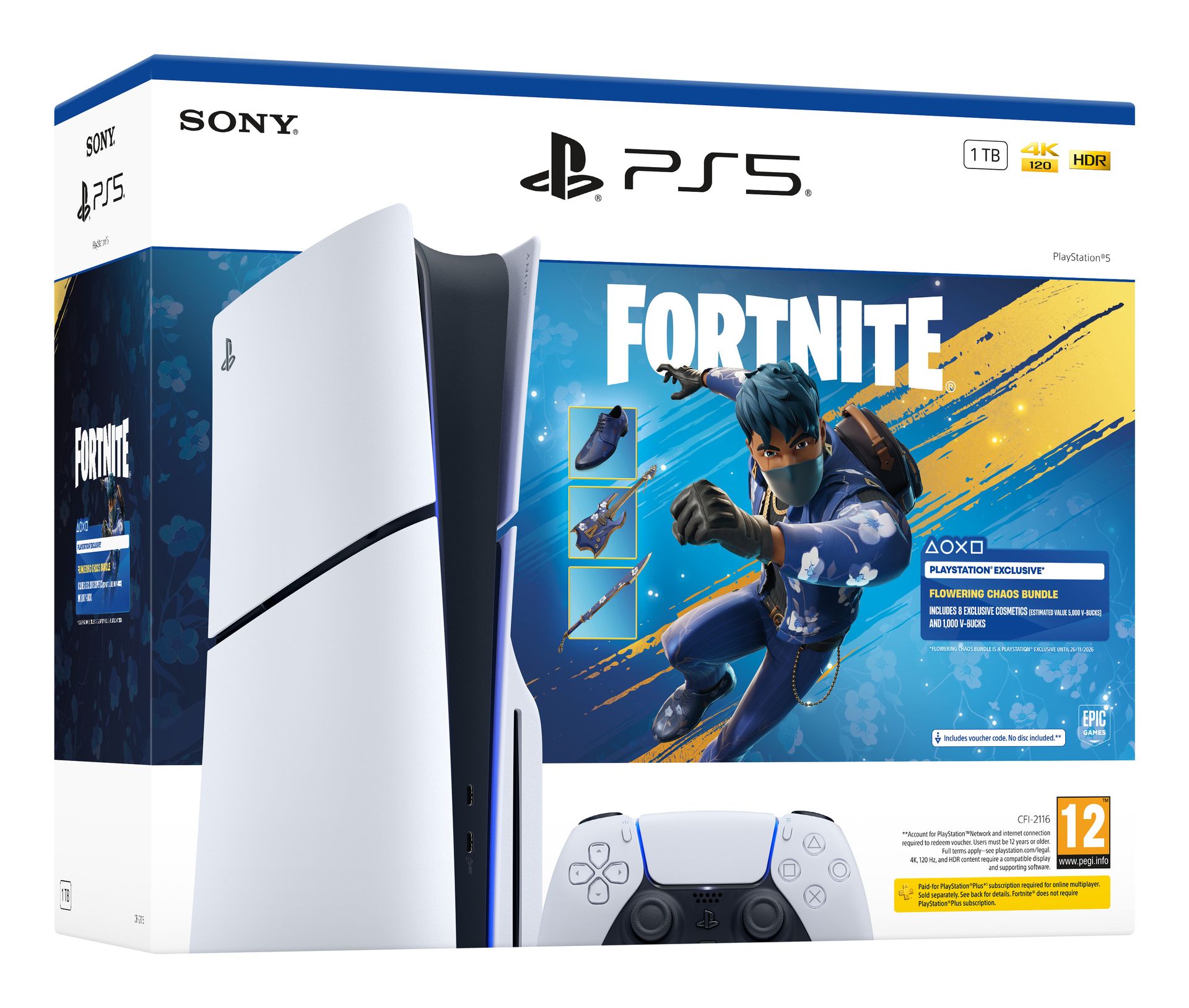 Sony PlayStation 5 Slim + Fortnite Rozkwitający Chaos