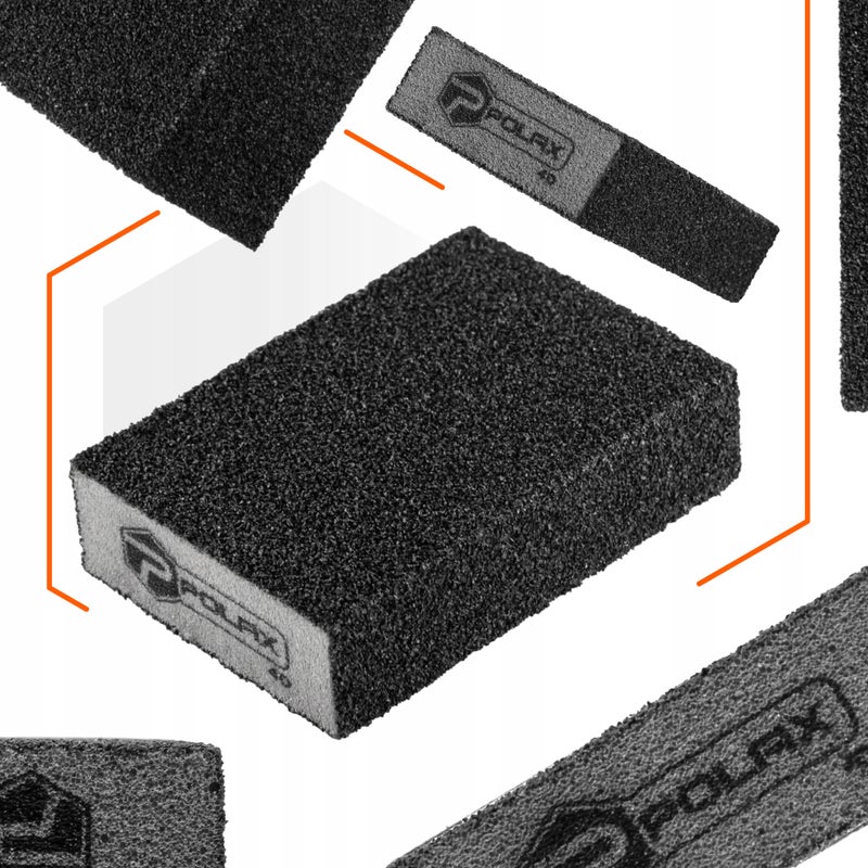 Polax Klocek kostka gąbka ścierna szlifierska 100×70×25mm P40